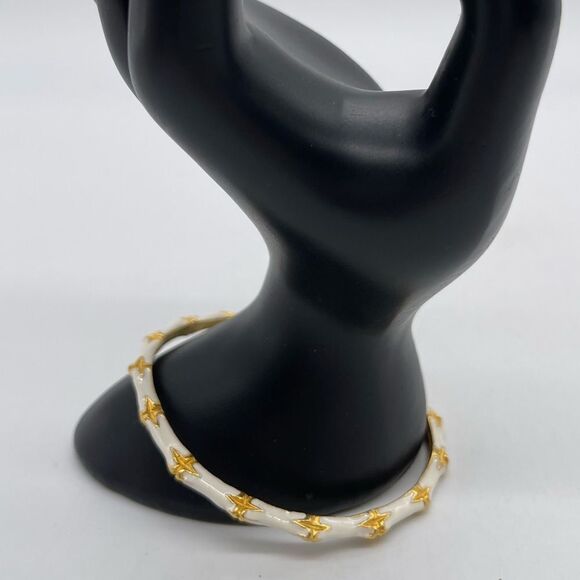 Kenneth Jay Lane bamboo enamel bangle - Picture 3 of 4